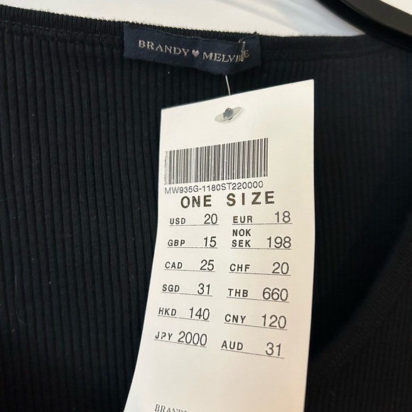 Black Ribbed Button-Up Long Sleeve Top - Picture 2 of 2